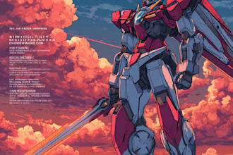 create custom mecha robot art