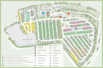 design professional rv park, campground, site and custom vector maps