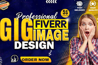 design creative fiverr gig thumbnail and fiverr gig image in 24 hours