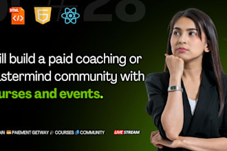 build a paid coaching or mastermind community with courses and events
