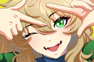 draw anime art, profile picture, pfp for your character fanart or oc