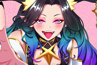draw anime art, profile picture, pfp for your character art or oc