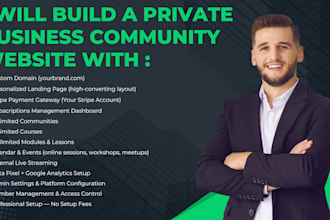 build a private community website for your business circle style