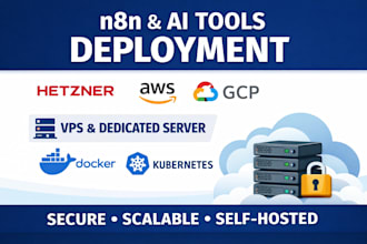 setup n8n, ai tools on hetzner, AWS, gcp servers