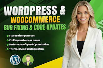 fix wordpress errors, bugs, plugin conflicts and woocommerce issues