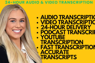 transcribe medical, legal, and multimedia audio or video to text or srt