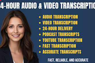 transcribe medical, legal, and multimedia audio or video to text or srt