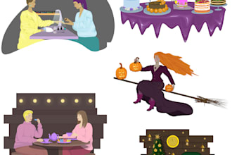 creating seamless patterns, people, nature in vector