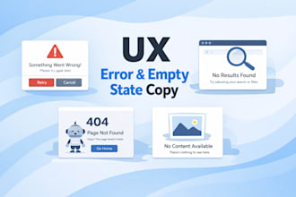 do UX error messages and empty state text for apps and websites