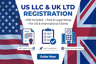do US llc registration, USA business registration, ein, UK company registration