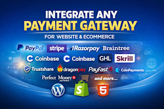 integrate stripe, paypal, ghl, razorpay and custom payment gateways
