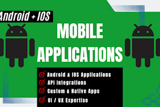 build cheap flutter native application android apps ios mobile developer ui