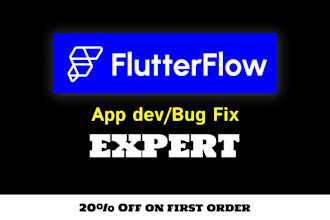 do flutter mobile app bug fix flutterflow android and ios app development