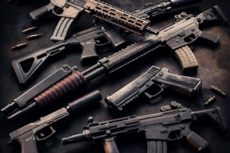 design realistic 3d guns, sidearms and firearms models for games