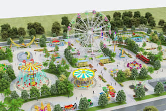 craft 3d amusement, funfair,tivoli,playgound,landscape,fair park,resort,theme,rv