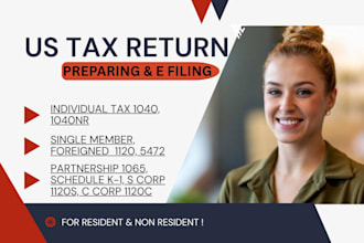 e file individual tax, US income tax, 1120, 1040, 5472, 1065, schedule k1, 1120s