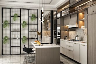 remodel contemporary glam interior,cabinetry design,modern luxury kitchen render