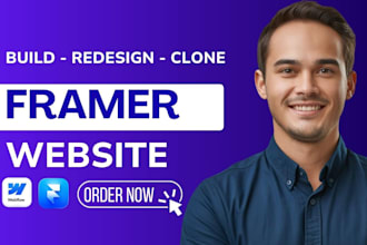 design or develop modern framer or webflow website, figma to framer or webflow
