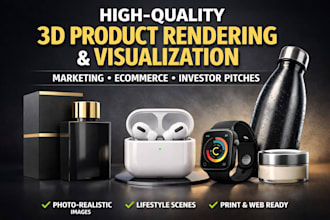 do high quality 3d product rendering and visualization for marketing
