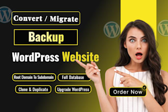 wordpress website migration backup and restore
