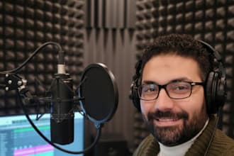 record a clear professional arabic voice over