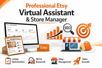 manage and grow your etsy store as a professional virtual assistant
