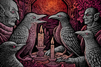 create stunning linocut or woodcut style illustrations