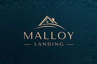 make luxurious real estate logo for a housing community