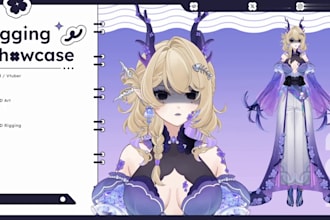 design and rig live2d vtuber model live 2d vtuber model live2d model 2d anime