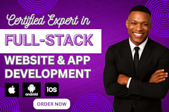 build high performance custom fullstack website mobile app full stack developer