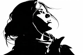 manually create a clean vector stencil or silhouette art