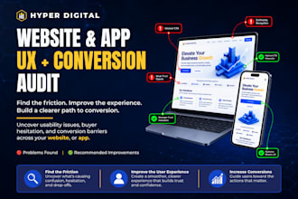audit your website or app UX for usability and conversion issues