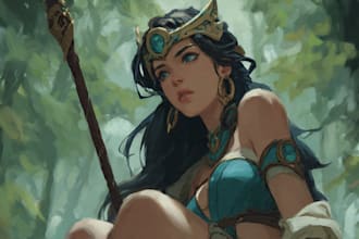 paint a dark fantasy portrait