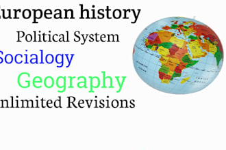 write, research,edit political science european history geography and socialogy