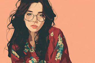 draw cartoon vector portrait with your face