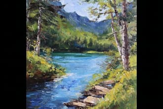 paint landscape in oil painting
