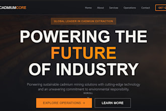create a clean  mineral mining based frontend website