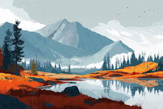 draw professional vector landscape illustration