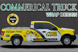 design custom commercial truck, van, car wraps for brand advertising
