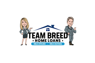 make beautiful a fun logo of married mortgage loan officers