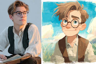 do disney cartoon portrait