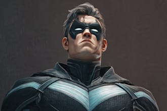 drow a superhero character