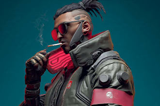 create cyberpunk and retro aesthetic characters