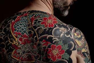 draw an oriental japanese tattoo