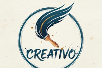 design a creative and professional brush logo for your brand
