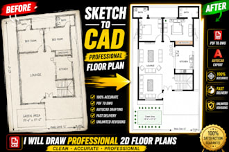 create detailed 2d house floor plans architectural drawings