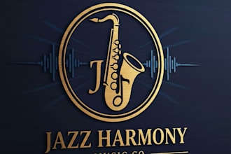 design a stylish and professional saxophone logo