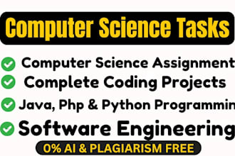 assist students with python java coding and computer science assigned, project