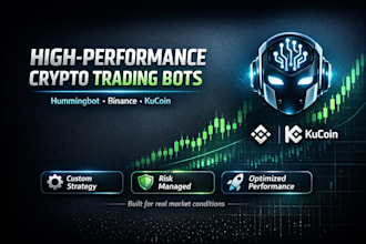 create high performance trading bot, hummingbot strategies, binance and kucoin