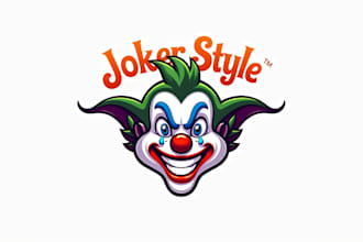 make an amazing joker clown logo